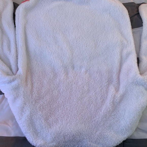 Pink lily Jacket, no stains, size medium, white and pink colored. - Picture 3 of 5